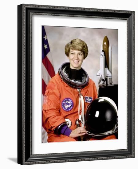 Space Shuttle Commander Eileen Collins, First Woman to Command Space Shuttle Mission, Oct 30, 1998-null-Framed Photo