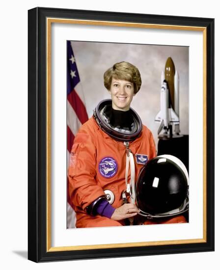 Space Shuttle Commander Eileen Collins, First Woman to Command Space Shuttle Mission, Oct 30, 1998-null-Framed Photo