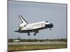 Space Shuttle Discovery Approaches Landing on the Runway at the Kennedy Space Center-Stocktrek Images-Mounted Photographic Print