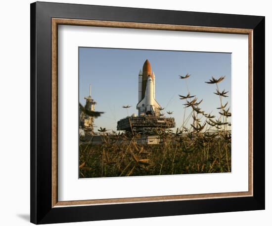 Space Shuttle Discovery at the Kennedy Space Center at Cape Canaveral, Florida, November 9, 2006-John Raoux-Framed Photographic Print