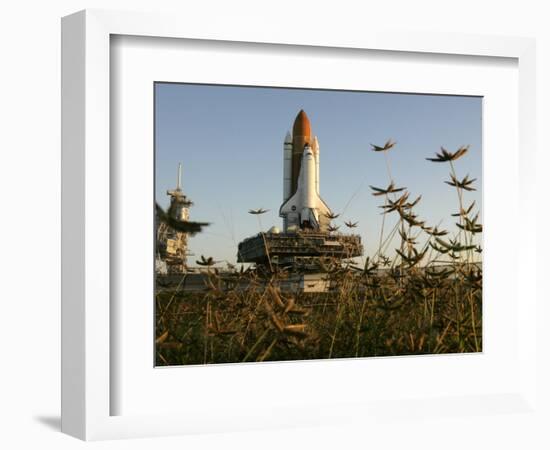 Space Shuttle Discovery at the Kennedy Space Center at Cape Canaveral, Florida, November 9, 2006-John Raoux-Framed Photographic Print