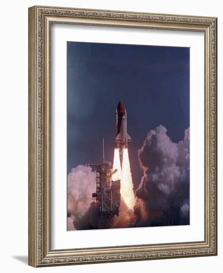 Space Shuttle Discovery Lifts Off-null-Framed Photographic Print