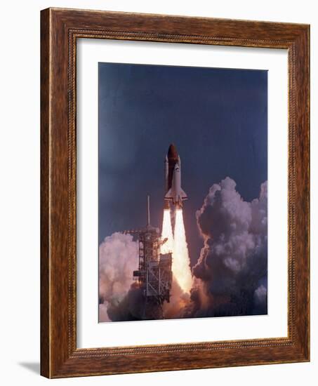 Space Shuttle Discovery Lifts Off-null-Framed Photographic Print