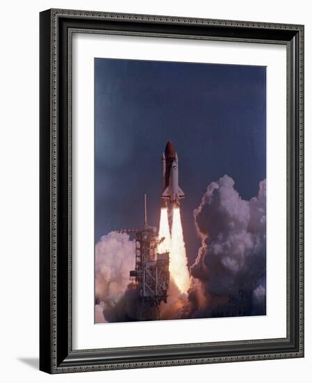 Space Shuttle Discovery Lifts Off-null-Framed Photographic Print