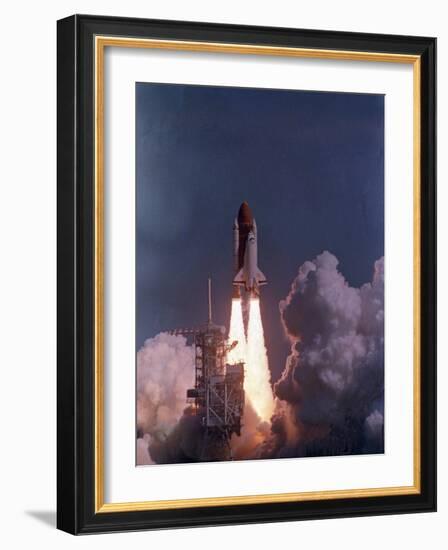 Space Shuttle Discovery Lifts Off-null-Framed Photographic Print