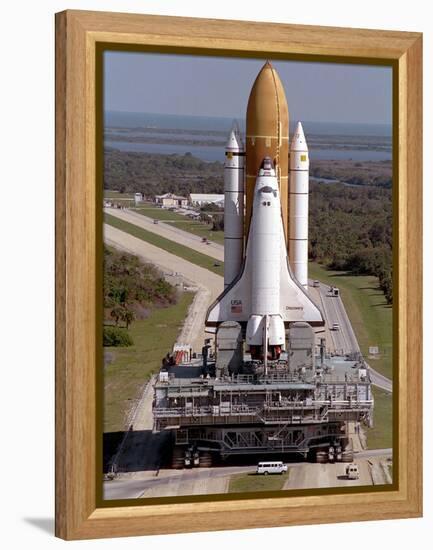 Space Shuttle Discovery-Stocktrek Images-Framed Premier Image Canvas