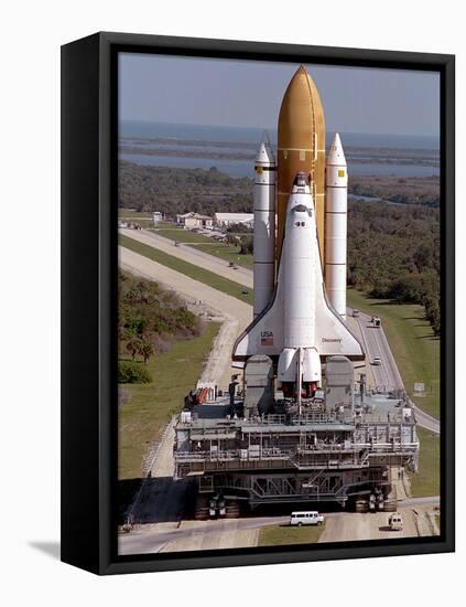 Space Shuttle Discovery-Stocktrek Images-Framed Premier Image Canvas