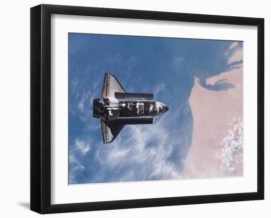 Space Shuttle Edeavour as Seen from the International Space Station, August 10, 2007-Stocktrek Images-Framed Photographic Print