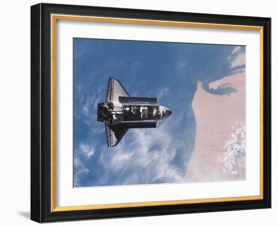 Space Shuttle Edeavour as Seen from the International Space Station, August 10, 2007-Stocktrek Images-Framed Photographic Print
