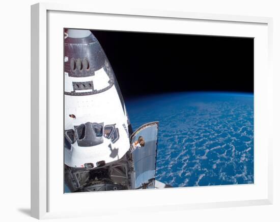 Space Shuttle Edeavour as Seen from the International Space Station-Stocktrek Images-Framed Photographic Print