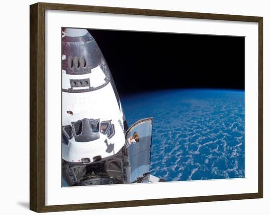 Space Shuttle Edeavour as Seen from the International Space Station-Stocktrek Images-Framed Photographic Print