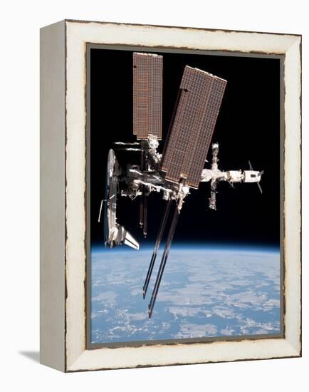 Space Shuttle Endeavor Docked to the International Space Station-null-Framed Stretched Canvas