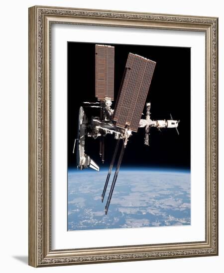 Space Shuttle Endeavor Docked to the International Space Station-null-Framed Photo