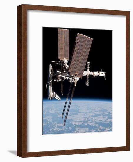 Space Shuttle Endeavor Docked to the International Space Station-null-Framed Photo