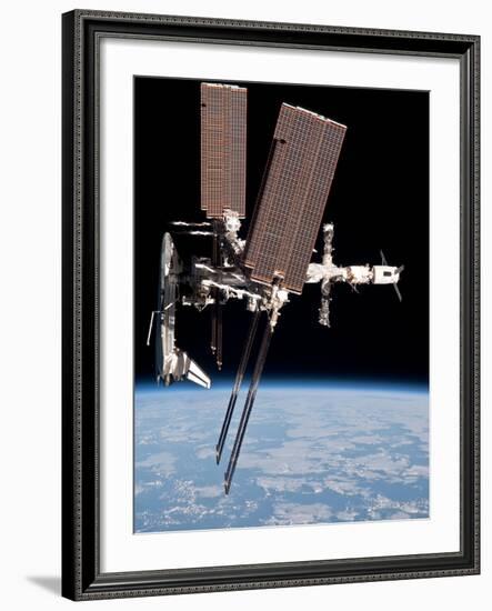 Space Shuttle Endeavor Docked to the International Space Station-null-Framed Photo