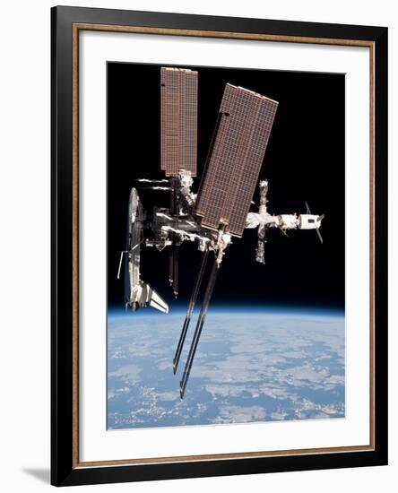 Space Shuttle Endeavor Docked to the International Space Station-null-Framed Photo