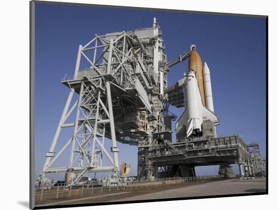 Space Shuttle Endeavour Atop a Mobile Launcher Platform at Kennedy Space Center-null-Mounted Photographic Print