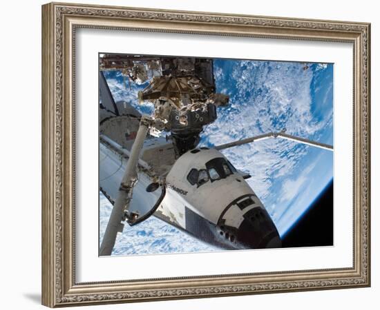 Space Shuttle Endeavour, Docked To the Destiny Laboratory of the International Space Station-Stocktrek Images-Framed Photographic Print