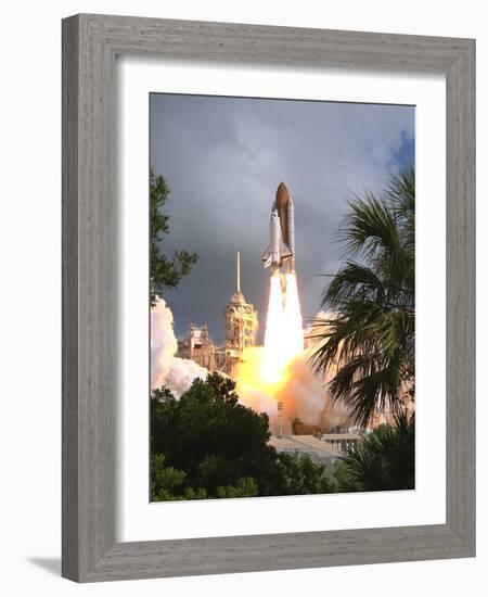 Space Shuttle Endeavour Launch Was the 57th Space Shuttle Mission, June 21,1993-null-Framed Photo