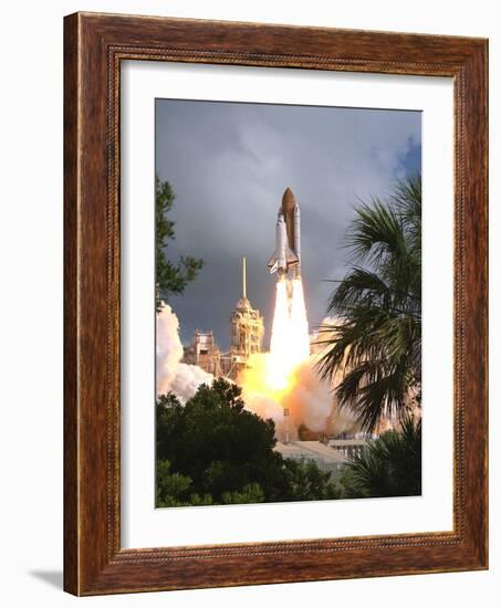 Space Shuttle Endeavour Launch Was the 57th Space Shuttle Mission, June 21,1993-null-Framed Photo