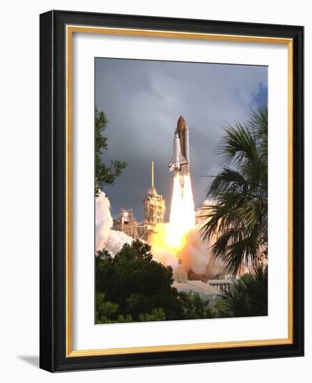 Space Shuttle Endeavour Launch Was the 57th Space Shuttle Mission, June 21,1993-null-Framed Photo