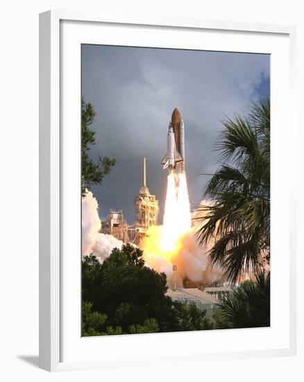 Space Shuttle Endeavour Launch Was the 57th Space Shuttle Mission, June 21,1993-null-Framed Photo