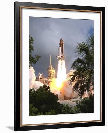 Space Shuttle Endeavour Launch Was the 57th Space Shuttle Mission, June 21,1993-null-Framed Photo