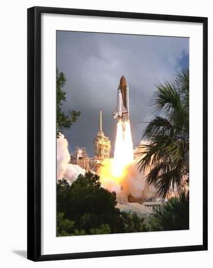 Space Shuttle Endeavour Launch Was the 57th Space Shuttle Mission, June 21,1993-null-Framed Photo