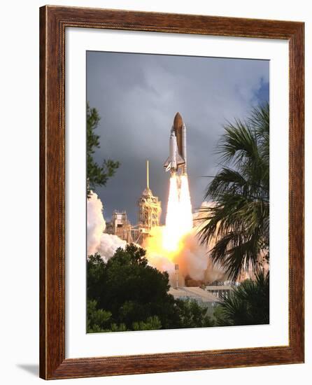 Space Shuttle Endeavour Launch Was the 57th Space Shuttle Mission, June 21,1993-null-Framed Photo