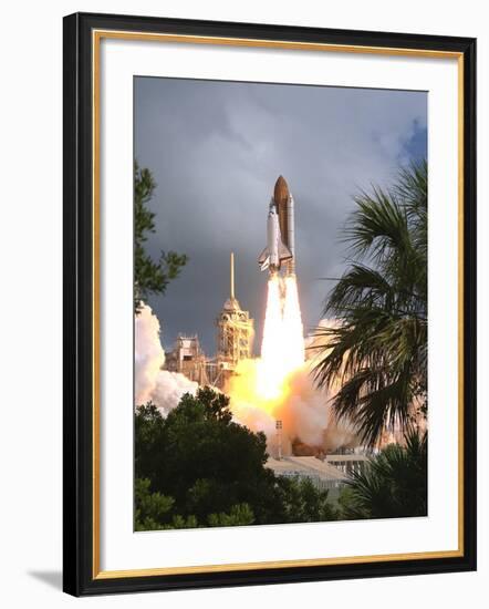 Space Shuttle Endeavour Launch Was the 57th Space Shuttle Mission, June 21,1993-null-Framed Photo