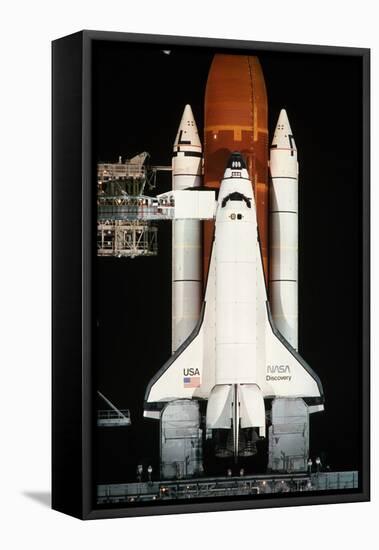 Space Shuttle Illuminated at Night-Roger Ressmeyer-Framed Premier Image Canvas