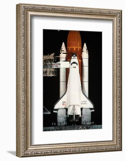 Space Shuttle Illuminated at Night-Roger Ressmeyer-Framed Photographic Print