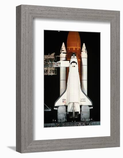 Space Shuttle Illuminated at Night-Roger Ressmeyer-Framed Photographic Print