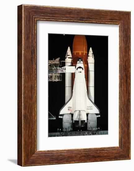 Space Shuttle Illuminated at Night-Roger Ressmeyer-Framed Photographic Print