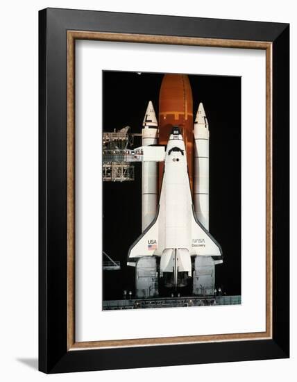 Space Shuttle Illuminated at Night-Roger Ressmeyer-Framed Photographic Print