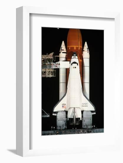 Space Shuttle Illuminated at Night-Roger Ressmeyer-Framed Photographic Print