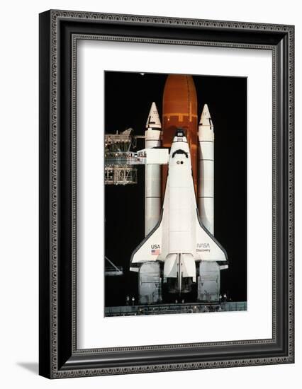 Space Shuttle Illuminated at Night-Roger Ressmeyer-Framed Photographic Print