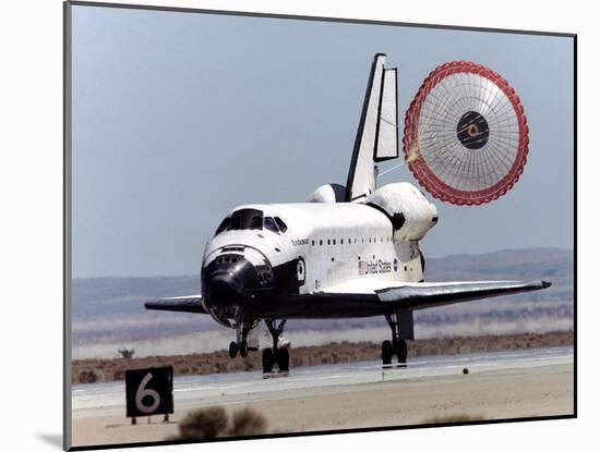 Space Shuttle Landing-null-Mounted Photographic Print