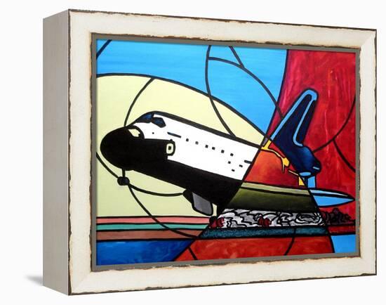 Space Shuttle Landing-Cindy Thornton-Framed Stretched Canvas