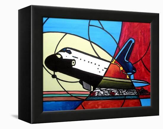 Space Shuttle Landing-Cindy Thornton-Framed Stretched Canvas