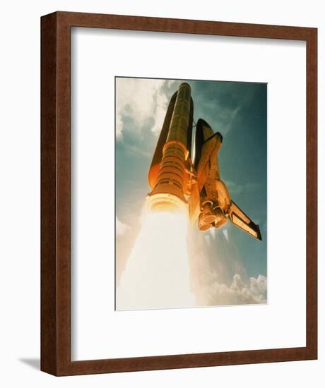 Space Shuttle Lifting Off-David Bases-Framed Photographic Print