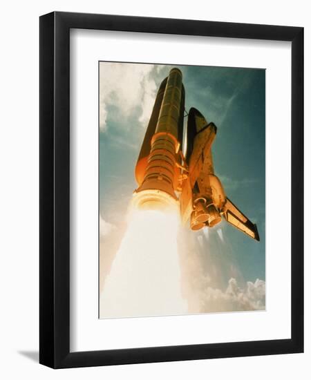 Space Shuttle Lifting Off-David Bases-Framed Photographic Print