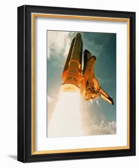 Space Shuttle Lifting Off-David Bases-Framed Photographic Print