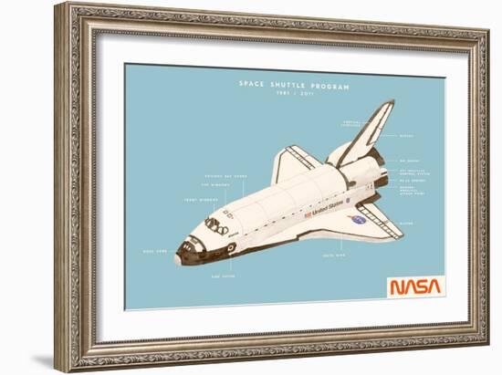 Space Shuttle Program, 2020 (Digital)-Florent Bodart-Framed Giclee Print