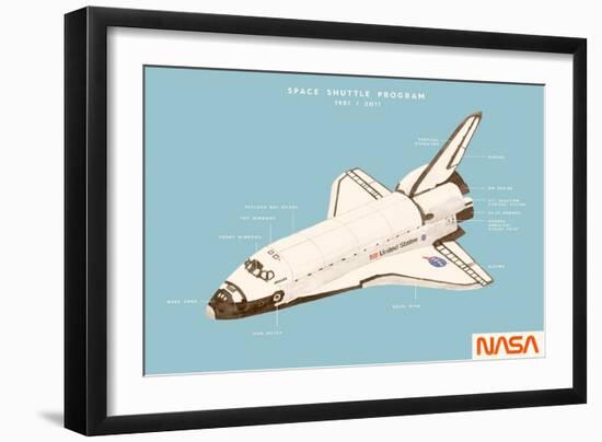 Space Shuttle Program, 2020 (Digital)-Florent Bodart-Framed Giclee Print