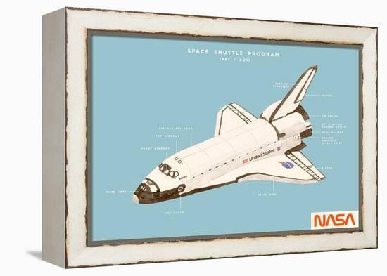 Space Shuttle Program, 2020 (Digital)-Florent Bodart-Framed Premier Image Canvas