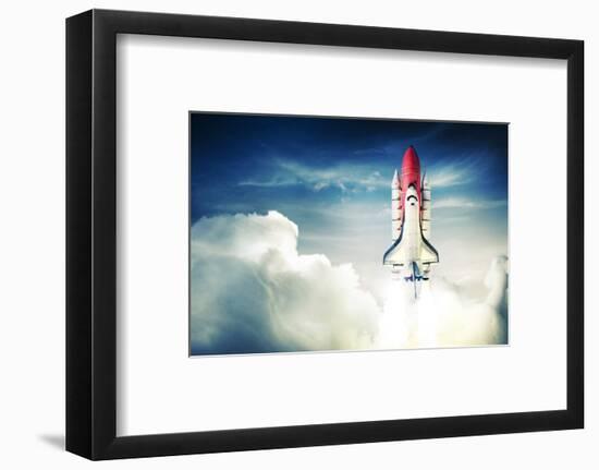 Space Shuttle Taking off on a Mission-Fer Gregory-Framed Photographic Print