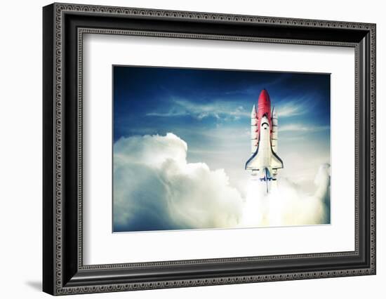 Space Shuttle Taking off on a Mission-Fer Gregory-Framed Photographic Print