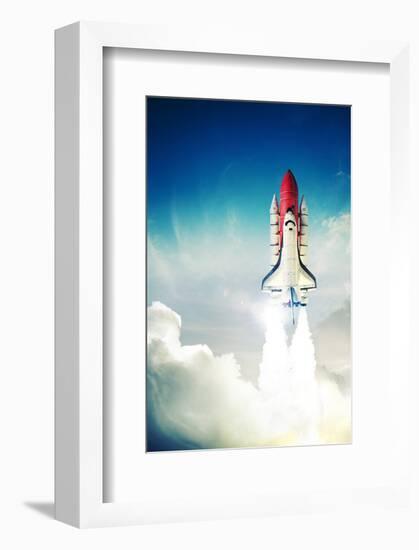 Space Shuttle Taking Off-null-Framed Premium Giclee Print