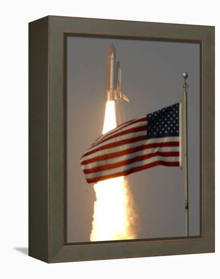 Space Shuttle-Paul Kizzle-Framed Premier Image Canvas